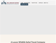 Tablet Screenshot of bellinghamsafaris.com